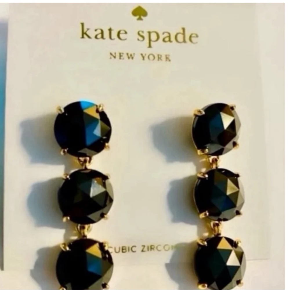 Kate Spade Bright Ideas triple drop earrings from the," Bright Ideas" collection - Picture 3 of 5